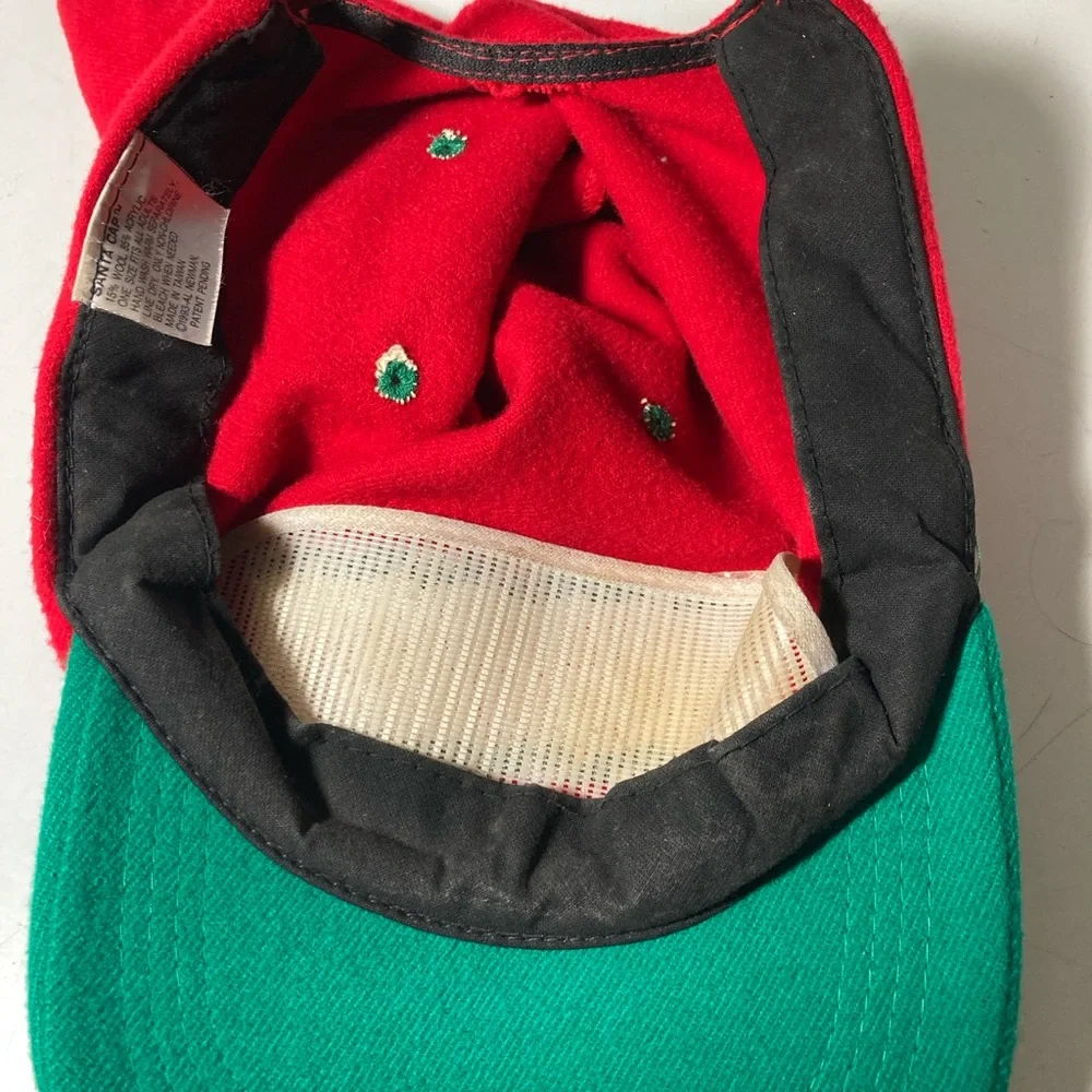 Vintage Festive Red and Green Ho Ho Ho Hat - Picture 6 of 9